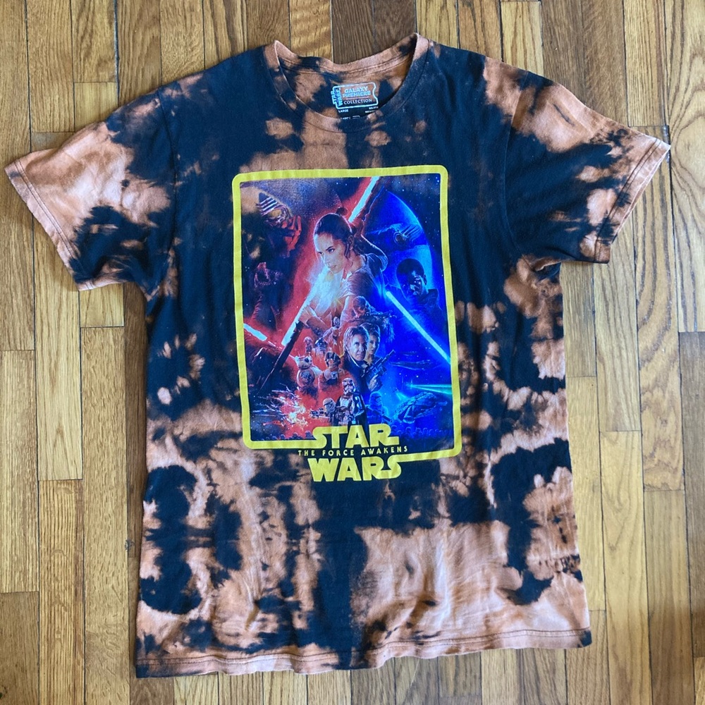 Reverse Tye Dye Star Wars Movie Poster Tee Shirt